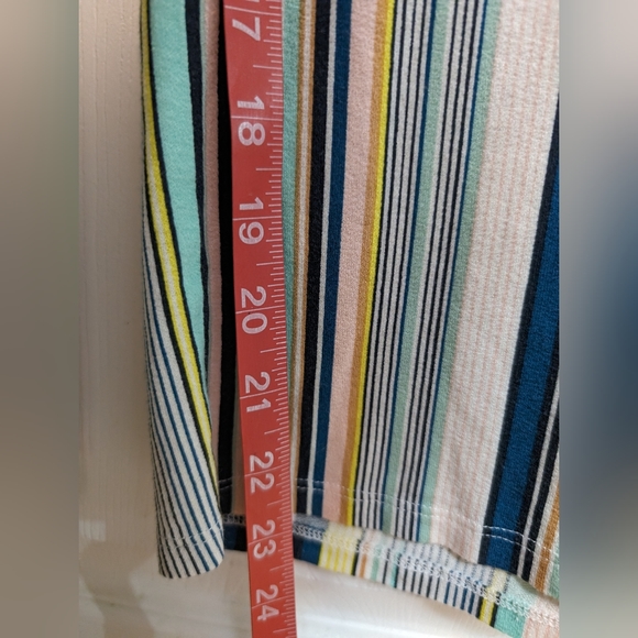 Lane Bryant summer short sleeve cold shoulder striped jumpsuit sz 18/20 - Picture 2 of 7